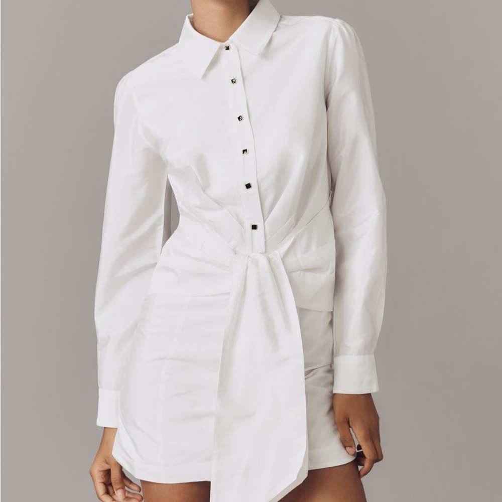 Elegant White Shirt Dress